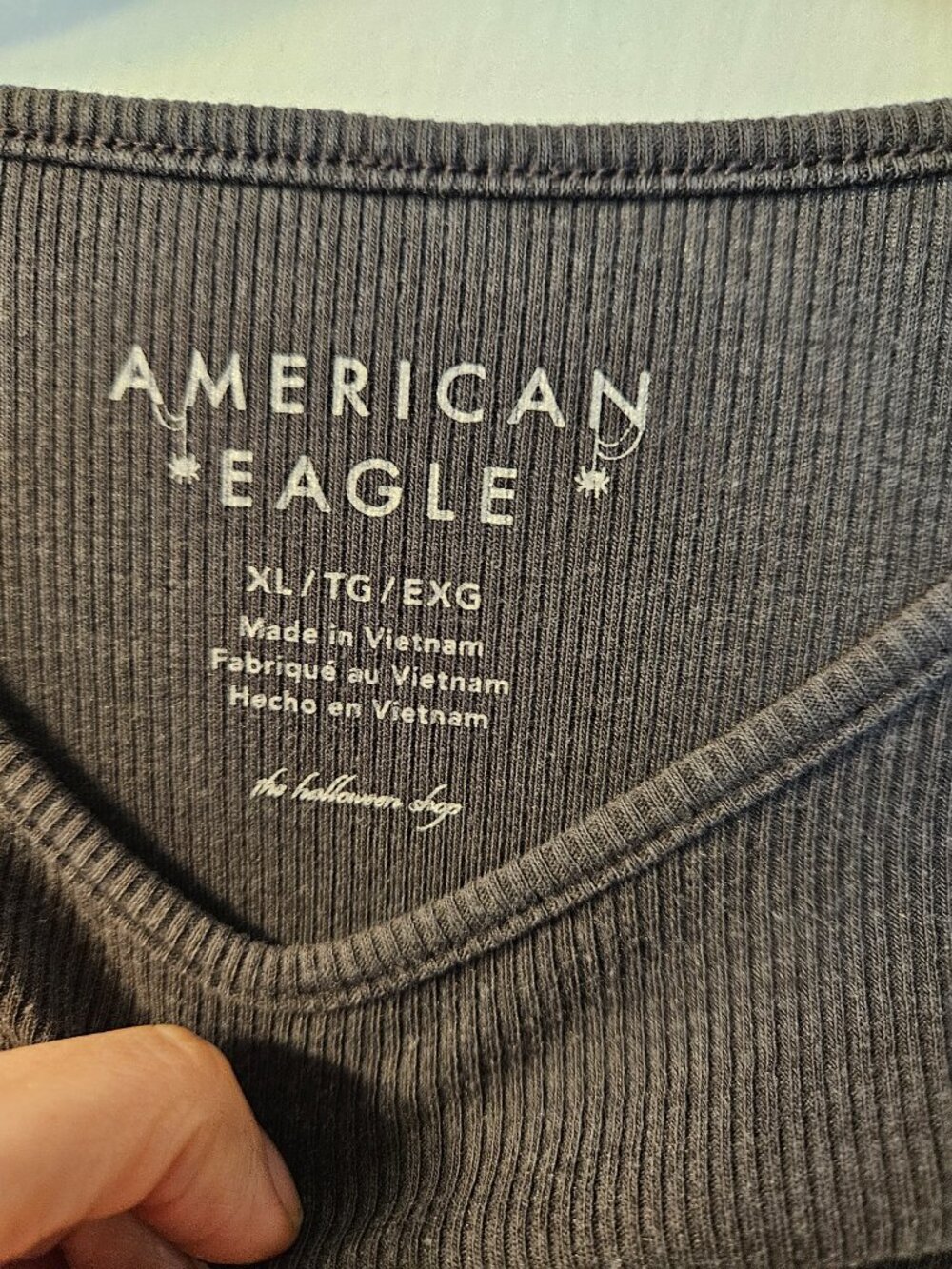 American Eagle baby tee BUNDLE - Bigfoot (white) and Roswell (grey) size XL - Picture 7 of 7